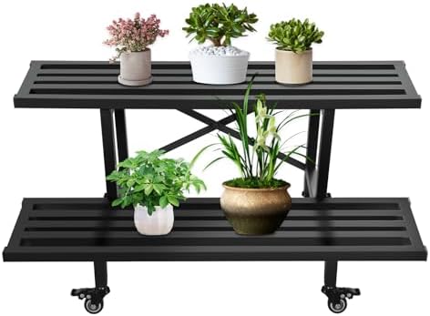 Sturdy Metal Plant Stand 2 Tie - Plant Parents ulasan dan harga
