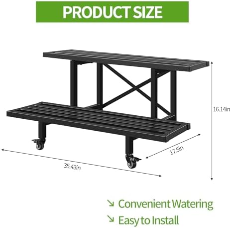 Sturdy Metal Plant Stand 2 Tie - Plant Parents ulasan dan harga